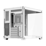 darkFlash C285MP - Boîtier PC moyenne tour double vitrage trempé (blanc) : panneaux en verre trempé des deux faces