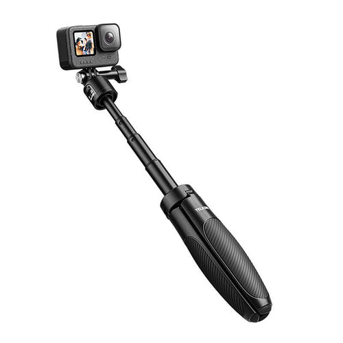Telesin S1-MNP-02 - Perche selfie avec trépied pour caméras d'action : fixation Quick Release pour caméra d'action