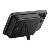 EcoFlow RAPID - Batterie externe magnétique 10000 mAh, 65 W (noire) : câble USB-C intégré et écran de la batterie RAPID