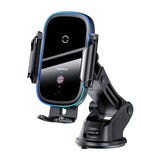 Baseus édition Bayern - Support de voiture à charge sans fil 15 W (noir) : support de voiture Baseus édition Bayern noir