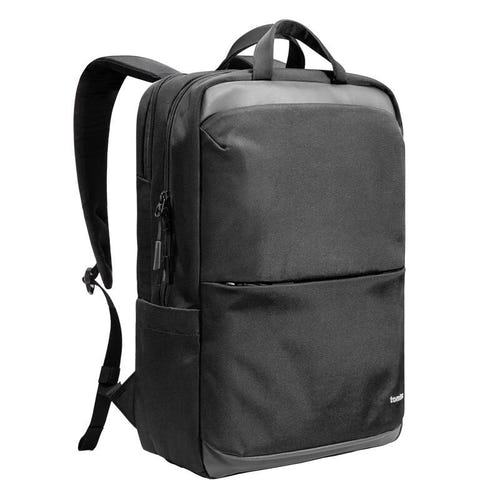 Tomtoc Explorer-T71 - Sac à dos de voyage 24 l pour ordinateur 15,6 pouces (noir) : poches avant zippées du sac Tomtoc