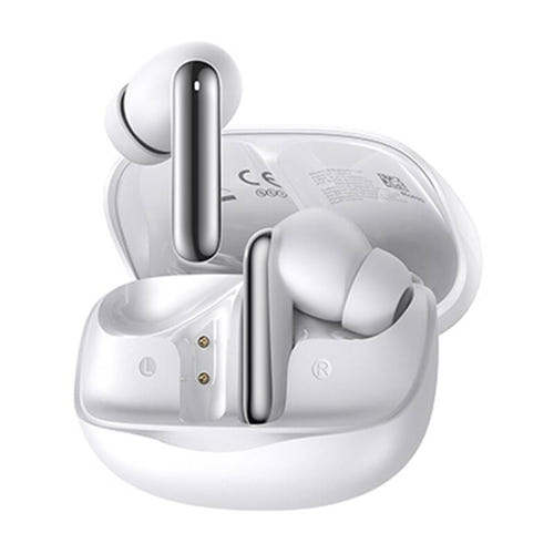 QCY MeloBuds HT12 - Écouteurs sans fil à réduction de bruit -45 dB (blancs) : boîtier de charge blanc des MeloBuds HT12