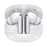 QCY MeloBuds HT12 - Écouteurs sans fil à réduction de bruit -45 dB (blancs) : écouteurs MeloBuds HT12 blancs portés