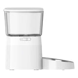 Rojeco RWSQ-12 - Distributeur de croquettes connecté 2 l Wi-Fi (blanc) : gamelle en acier inoxydable du distributeur