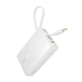 Baseus PicoGo - Batterie externe 10 000 mAh 45 W à écran digital (blanche) : écran digital du niveau de charge