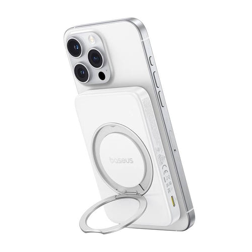 Baseus PicoGo Qi2 - Batterie externe magnétique 5000 mAh 20 W avec béquille : charge sans fil magnétique en cours
