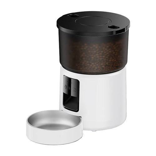 Rojeco RWSQXBWFO-3L - Distributeur de croquettes connecté Wi-Fi 3 L (blanc) : distributeur de croquettes connecté Rojeco 3 L blanc