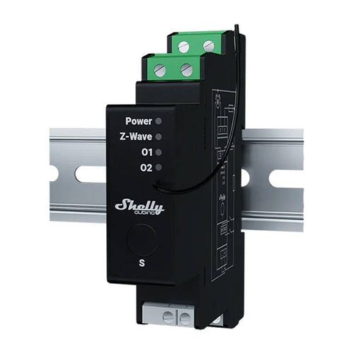 Shelly Qubino Wave Pro Shutter - Module DIN Z-Wave pour volets roulants : module Shelly Qubino Wave Pro Shutter noir