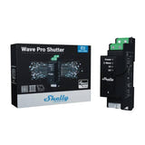Shelly Qubino Wave Pro Shutter - Module DIN Z-Wave pour volets roulants : borniers et montage sur rail DIN