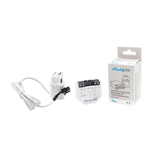 Shelly EM Gen3 - Module de mesure d'énergie Wi-Fi et Bluetooth : format compact pour boîte d'encastrement
