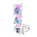 darkFlash DV360S - Refroidissement liquide 360 mm avec écran LCD (blanc) : écran LCD IPS de 3,2 pouces sur le waterblock