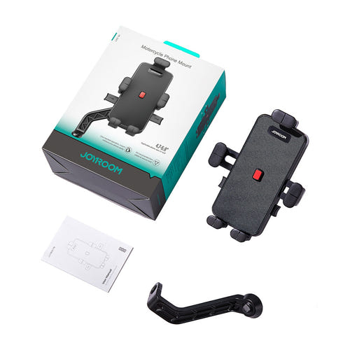 Joyroom JR-OK7 - Support téléphone pour moto, rotation 360° (noir) : rotation à 360° du support
