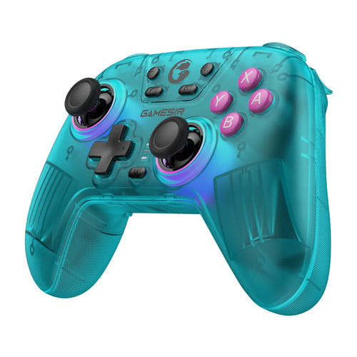 GameSir T4n Nova - Manette sans fil à effet Hall (turquoise) : sticks à effet Hall et boutons ABXY