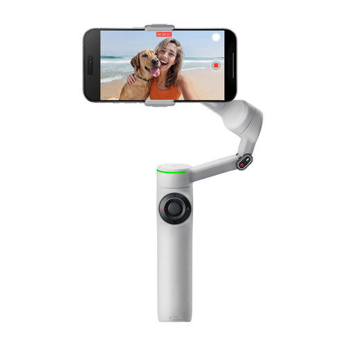 Insta360 Flow 2 Pro - Stabilisateur pour smartphone (gris) : stabilisateur Insta360 Flow 2 Pro gris déplié
