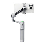 Insta360 Flow 2 Pro - Stabilisateur pour smartphone (gris) : téléphone monté sur le support magnétique