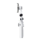 Insta360 Flow 2 Pro - Stabilisateur pour smartphone (blanc) : perche et trépied intégrés déployés