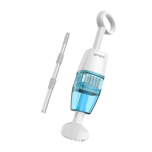 Wybot Hyson100 - Aspirateur de piscine à main sans fil, perche télescopique : aspirateur de piscine à main Wybot Hyson100 avec sa perche télescopique