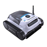 Wybot M1C - Robot de piscine filaire Plug & Play, câble de 18 m : robot Wybot M1C nettoyant la paroi d'un bassin