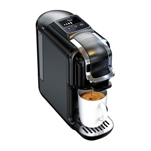 HiBREW H2C - Machine à café à capsules multi-formats 20 bar (noire) : adaptateurs pour capsules et dosettes de la HiBREW H2C