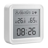 Gosund ST17 - Capteur Zigbee de température et d'humidité à écran LCD : capteur Gosund ST17 posé sur une étagère