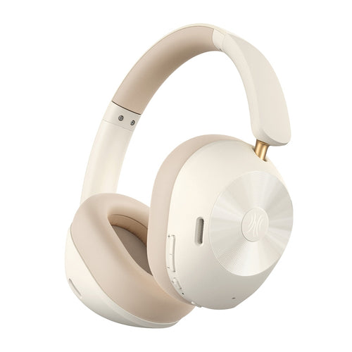 OneOdio A5 ANC - Casque sans fil à réduction de bruit LDAC (blanc) : casque sans fil OneOdio A5 ANC blanc vu de face