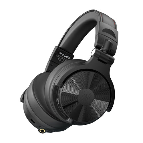 OneOdio Studio Max 1 - Casque sans fil 50 mm, 4 modes de connexion (noir) : casque sans fil OneOdio Studio Max 1 noir vu de face