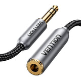 Vention BCXHF - Rallonge audio jack 6,35 mm mâle vers femelle, 1 m : gaine en tresse coton du câble Vention BCXHF