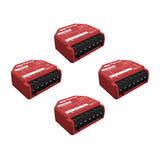 Shelly 1PM Gen3 - Lot de 4 micromodules relais avec mesure d'énergie : lot de quatre micromodules Shelly 1PM Gen3 rouges