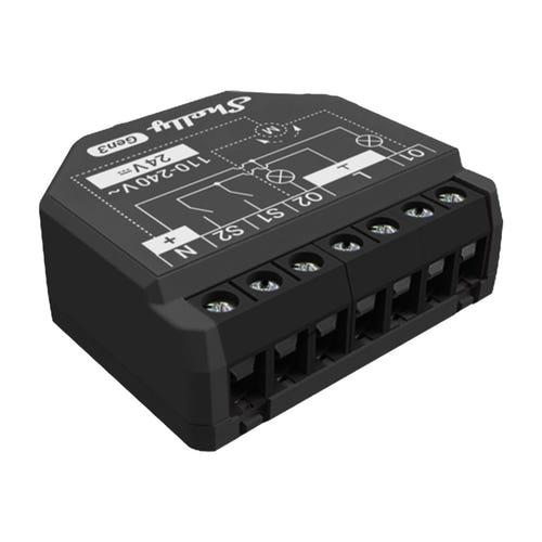 Shelly 2PM Gen3 - Lot de 4 micromodules 2 canaux avec mesure d'énergie : module à deux canaux et son bornier