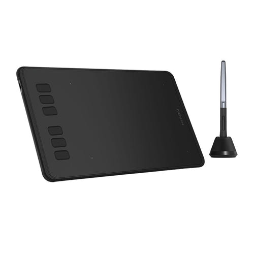 Huion H640P - Tablette graphique 8192 niveaux, 8 mm d'épaisseur : surface active de 160 x 100 mm et touches programmables
