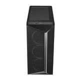Cooler Master CMP 510 - Boîtier PC ATX verre trempé, 3 ventilateurs ARGB (noir) : connectique en façade et bandeau ARGB