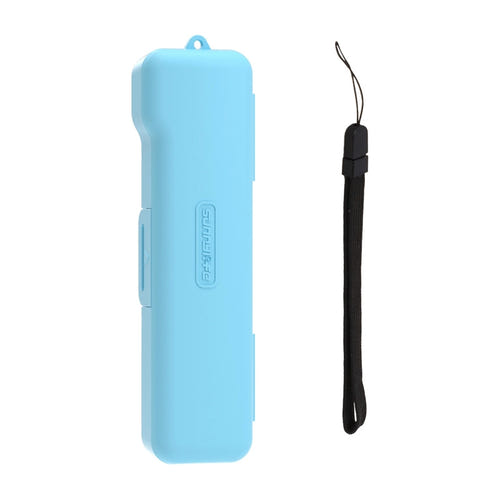Sunnylife - Étui de protection avec dragonne pour DJI Osmo Pocket 3 (bleu) : étui de protection Sunnylife bleu pour Osmo Pocket 3
