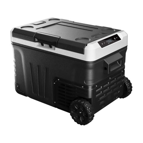 Euhomy CF003 - Réfrigérateur de voiture à compresseur 35 L (noir) : roues tout-terrain et poignée télescopique
