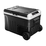 Euhomy CF003 - Réfrigérateur de voiture à compresseur 35 L (noir) : roues tout-terrain et poignée télescopique