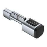 Avatto SDL-V1-S90 - Cylindre de serrure connecté 90 mm (argent) : lecteur d'empreinte et clavier sur tête pivotante