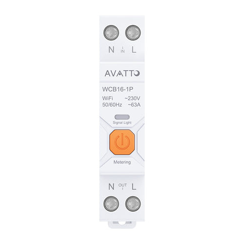 Avatto WCB16 - Disjoncteur connecté Wi-Fi 63 A avec mesure d'énergie : suivi de la consommation dans l'application Tuya
