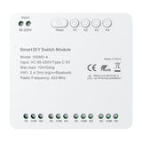 Avatto WSMD-4 250V - Module interrupteur DIY 4 canaux Wi-Fi et Bluetooth : module interrupteur DIY Avatto WSMD-4 250V à 4 canaux