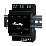 Shelly Qubino Wave Pro 3 - Relais Z-Wave 3 canaux sur rail DIN (bande 868,4 MHz) : borniers et sorties des trois canaux
