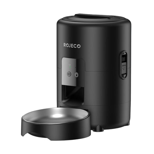 Rojeco 2 L Wi-Fi - Distributeur automatique de croquettes connecté (noir) : distributeur de croquettes connecté Rojeco 2 L Wi-Fi noir