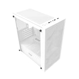 darkFlash M305 Mesh - Boîtier PC micro-ATX à façade maillée (blanc) : façade intégralement maillée pour la circulation d'air