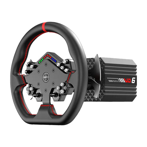 PXN VD6 DBT - Kit volant Direct Drive 6 Nm, pédales et pince Z9 : volant WDS R2 de 280 mm et ses onze boutons
