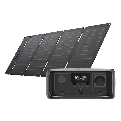 EcoFlow RIVER 3 UPS - Station électrique 245 Wh et panneau solaire 45 W : station électrique portable EcoFlow RIVER 3 UPS