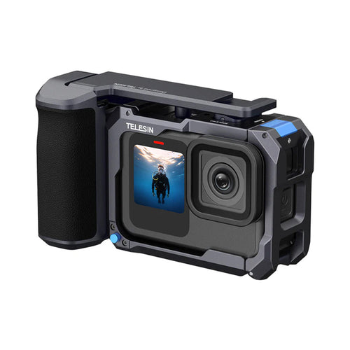 Telesin StreetGrip - Kit cage et poignée pour GoPro Hero 9 à 13 : kit Telesin StreetGrip avec cage et poignée pour GoPro