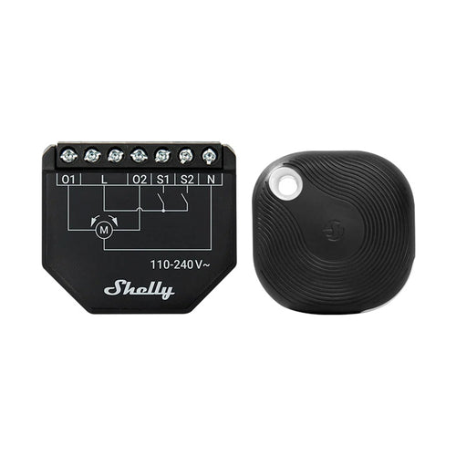 Shelly Shutter + BLU Button Tough 1 - Module volets Wi-Fi et bouton sans fil : module Shelly Shutter et bouton sans fil BLU Button Tough 1