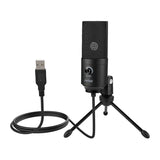 Fifine K669B - Microphone USB à condensateur cardioïde (noir) : molette de volume du Fifine K669B
