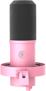 Fifine K688P - Microphone dynamique USB-C et XLR (rose) : microphone dynamique Fifine K688P rose