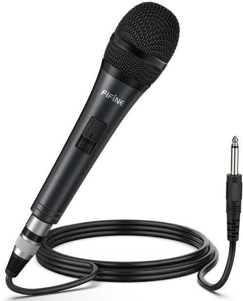 Fifine K6 - Microphone dynamique vocal XLR (noir) : microphone dynamique vocal Fifine K6 noir