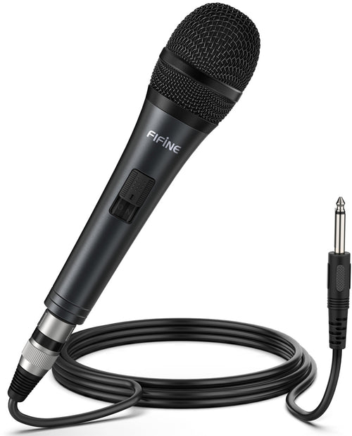Fifine K6 - Microphone dynamique vocal XLR (noir) : microphone dynamique vocal Fifine K6 noir