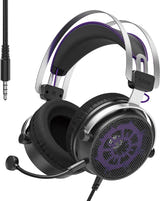 Fifine H18 - Casque gaming filaire 53 mm avec micro détachable (noir) : casque gaming Fifine H18 noir