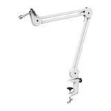 Fifine BM63W - Bras de microphone de bureau 82,5 cm (blanc) : bras de microphone de bureau Fifine BM63W blanc